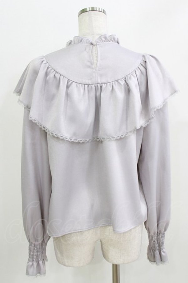 画像3: Amavel / ヨークフリルブラウス Free グレー H-26-03-29-060-CA-BL-NS-ZH (3)