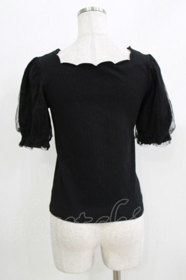 画像3: Ank Rouge / スカラップテレコ M ブラック H-26-03-29-062-CA-TO-NS-ZH (3)