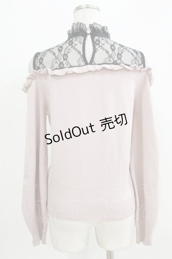 画像3: Ank Rouge / クロスチャームオフショルニット M ピンク H-26-03-29-064-CA-TO-NS-ZH (3)