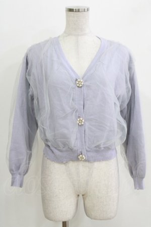 画像: evelyn / チュールカーディガン Free ブルー H-26-03-29-069-LO-TO-NS-ZH