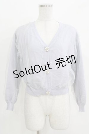 画像: evelyn / チュールカーディガン Free ブルー H-26-03-29-069-LO-TO-NS-ZH