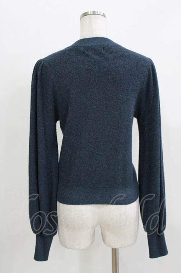 画像2: Amavel / Monogram Vintageラメニットトップス Free ネイビー H-26-03-29-071-CA-TO-NS-ZH (2)