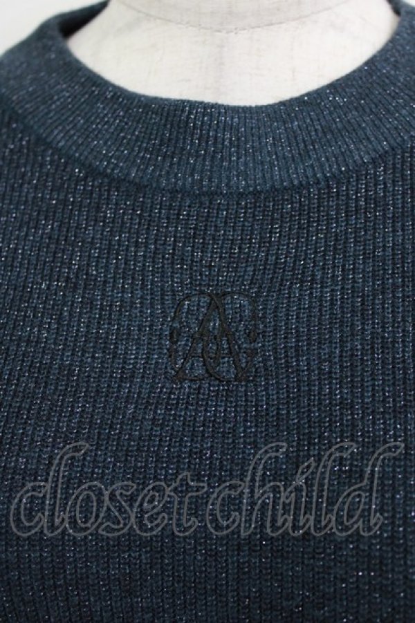 画像3: Amavel / Monogram Vintageラメニットトップス Free ネイビー H-26-03-29-071-CA-TO-NS-ZH (3)