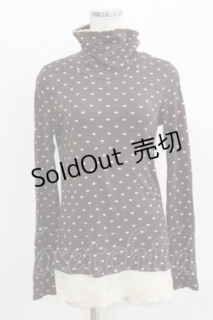 画像: Franche Lippee / ドットトップス M ブラウン H-26-03-29-073-LO-TO-NS-ZH