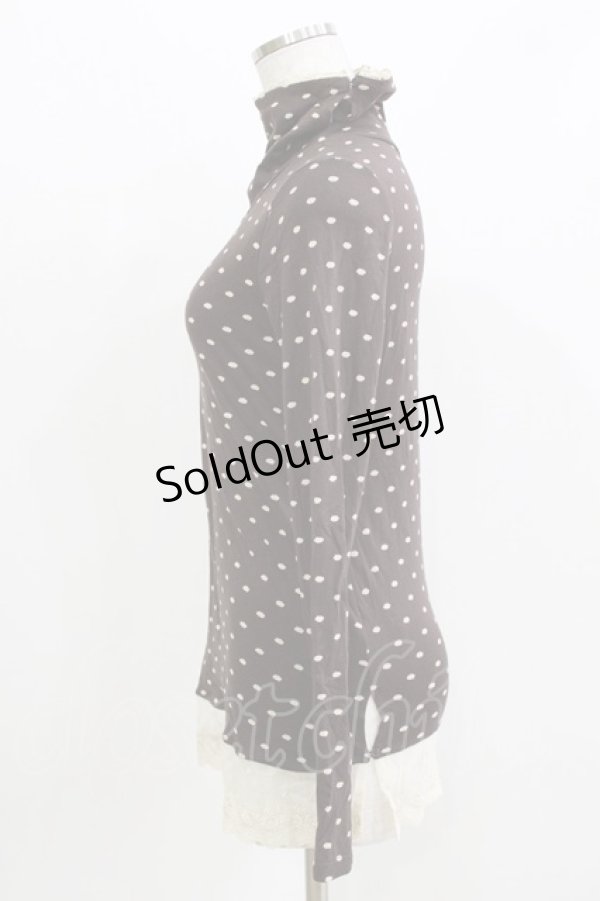 画像2: Franche Lippee / ドットトップス M ブラウン H-26-03-29-073-LO-TO-NS-ZH (2)