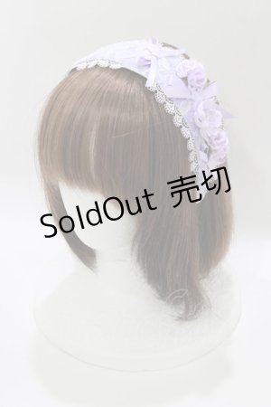 画像: LIEF / 秘密の花園フラワーレースカチューシャ  ラベンダー H-26-03-29-079-LO-AC-NS-ZH