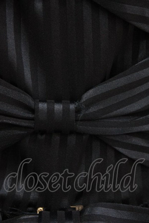 画像6: metamorphose / ケープ付サテンジャガードストライプジャンパースカート Free ネイビー H-26-03-29-009-ME-OP-NS-ZH (6)