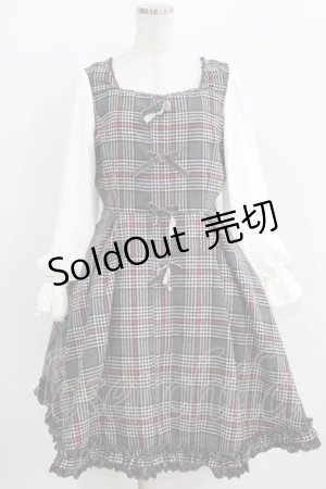 画像: mille fille closet by LODISPOTTO / Dolly Check リボンワンピース M グレー H-26-03-29-002-LO-OP-NS-ZH