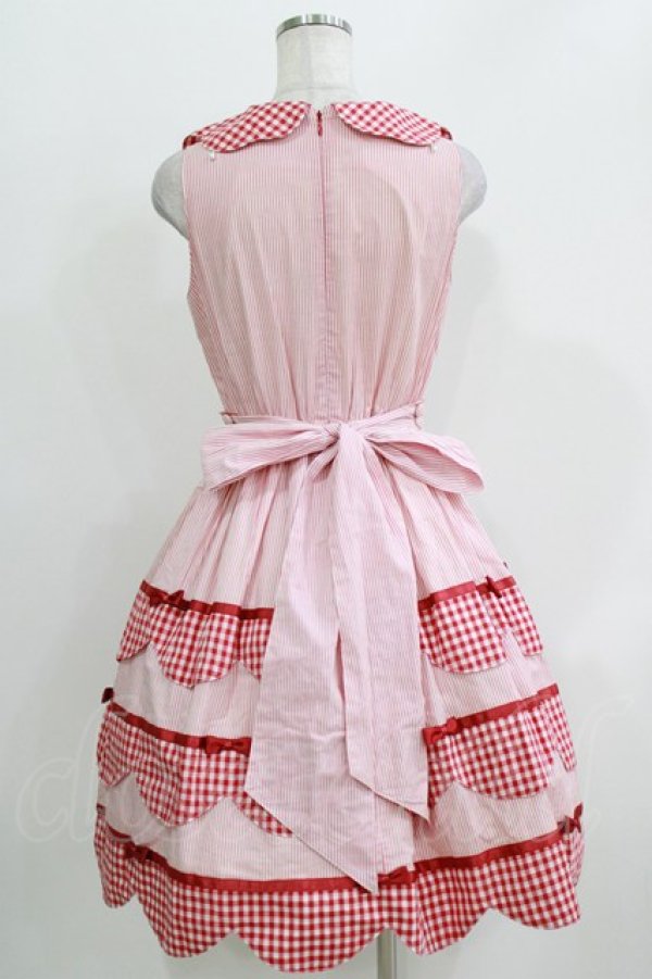 画像3: metamorphose / スカラップジャンパースカート Free レッド H-26-03-29-012-ME-OP-NS-ZH (3)