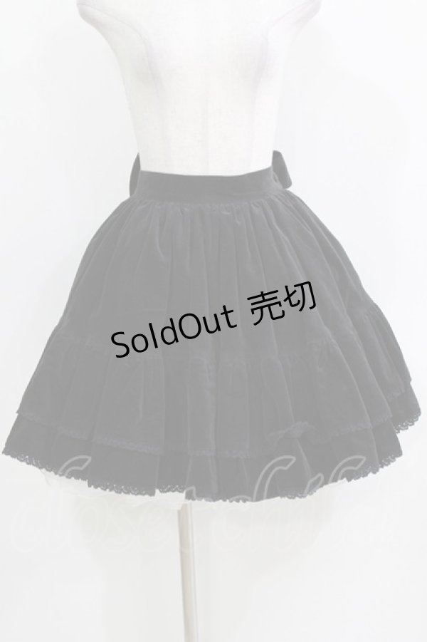 画像1: metamorphose / 二段フリルスカート（別珍） Free ブラック H-26-03-29-015-ME-SK-NS-ZH (1)