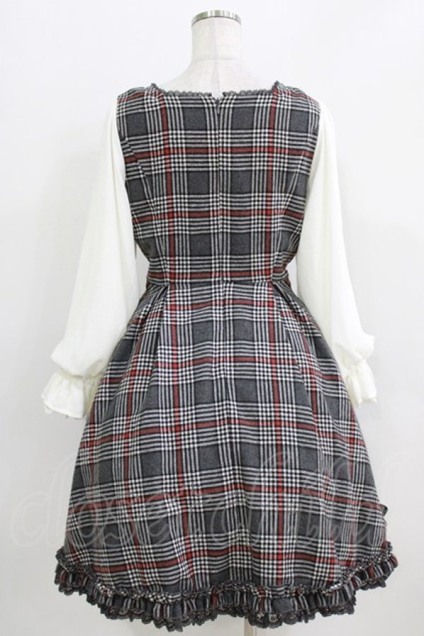 画像3: mille fille closet by LODISPOTTO / Dolly Check リボンワンピース M グレー H-26-03-29-002-LO-OP-NS-ZH (3)