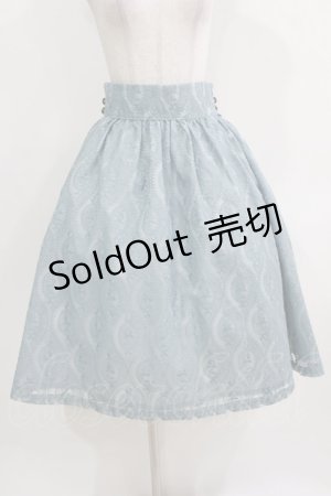 画像: LIEF / グレイシーガールリボンハイウエストスカート M ブルー H-26-03-29-017-LO-SK-NS-ZH