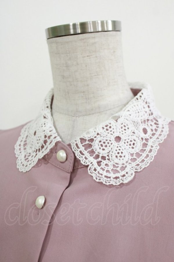 画像4: m petit by misako / AM*レースエリプリーツワンピース M ピンク H-26-03-29-018-LO-OP-NS-ZH (4)