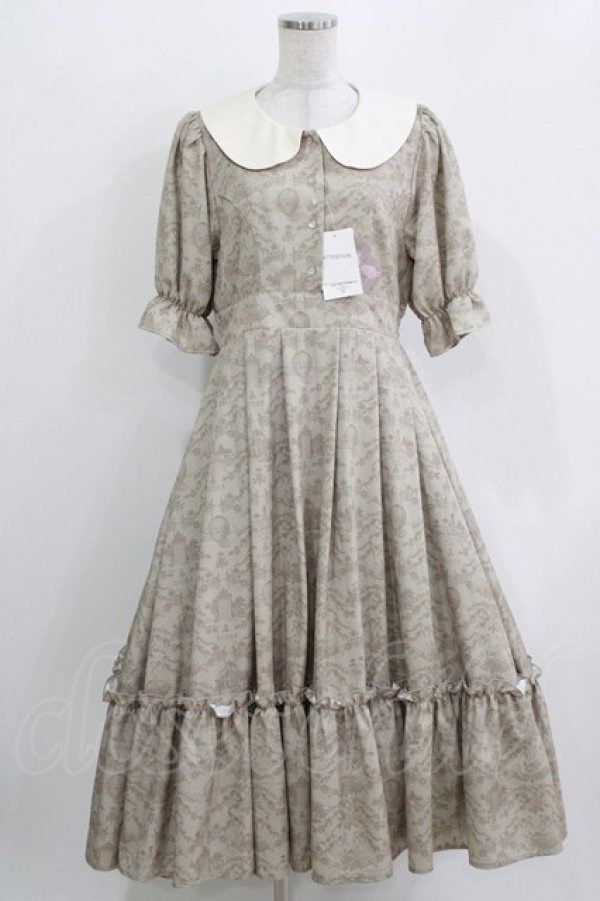 画像1: m petit by misako / NINA’Sコラボトワルドジュイワンピース M ベージュ H-26-03-29-019-LO-OP-NS-ZH (1)