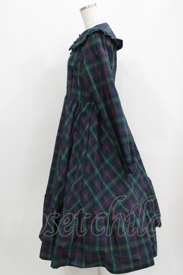 画像2: m petit by misako / TT*AOKチェックOP M グリーン/ネイビー H-26-03-29-020-LO-OP-NS-ZH (2)