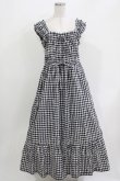 画像1: Jane Marple / シャーリングギンガムキャミソールドレス  ブラック H-26-03-30-026-JM-OP-KB-ZH (1)