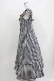 画像2: Jane Marple / シャーリングギンガムキャミソールドレス  ブラック H-26-03-30-026-JM-OP-KB-ZH (2)