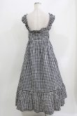 画像3: Jane Marple / シャーリングギンガムキャミソールドレス  ブラック H-26-03-30-026-JM-OP-KB-ZH (3)