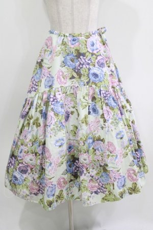 画像: Jane Marple Dans Le Salon / Jardin Des Fleursのドレススカート  ミント H-26-03-30-032-JM-SK-KB-ZH