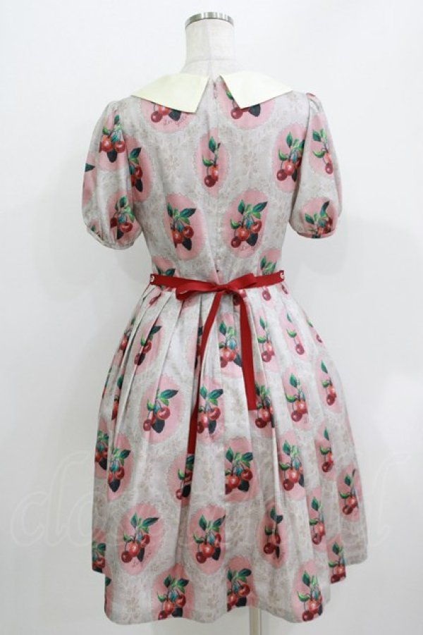 画像3: Leur Getter / Cherry Lace袖付ワンピース M ピンク H-26-03-30-035-LU-OP-KB-ZH (3)