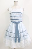 画像1: Sherry Baby / レースとボーダーのワンピース  サックス H-26-03-30-036-LO-OP-KB-ZH (1)