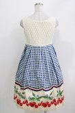 画像3: Emily Temple cute / ギンガムチェリーノースリーブワンピース  コン H-26-03-30-038-ET-OP-KB-ZH (3)