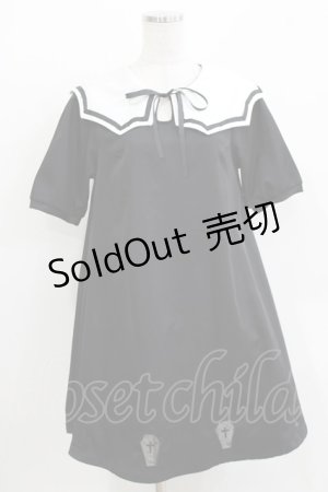 画像: HELL CAT PUNKS / VAMPカラーワンピース  黒×白 H-26-03-30-048-PU-OP-KB-ZH