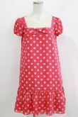 画像1: Emily Temple cute / ヨーク切替水玉ジョーゼットワンピース  ピンク H-26-03-30-050-ET-OP-KB-ZH (1)