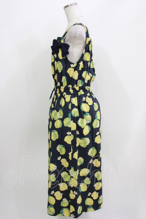 画像2: Jane Marple / Lemon Limeストラップドレス M ネイビー H-26-03-30-052-JM-OP-KB-ZH (2)