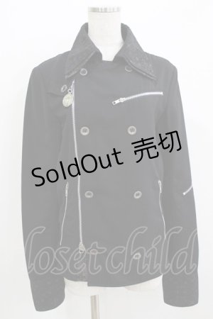 画像: Sixh / ダブルカラージャケット  ブラック H-26-03-30-054-HN-JA-KB-ZH