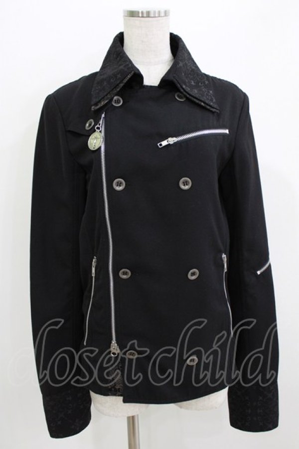 画像1: Sixh / ダブルカラージャケット  ブラック H-26-03-30-054-HN-JA-KB-ZH (1)