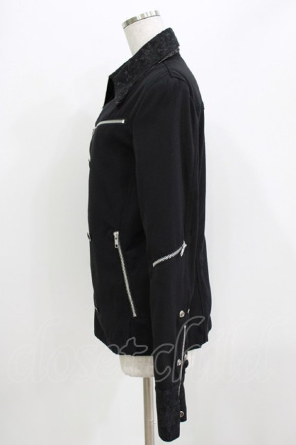 画像2: Sixh / ダブルカラージャケット  ブラック H-26-03-30-054-HN-JA-KB-ZH (2)