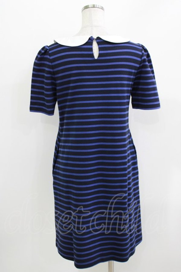 画像3: MILK / ボンジュールワンピース  ネイビー×ブルー×オフ衿 H-26-03-30-059-ML-OP-KB-ZH (3)