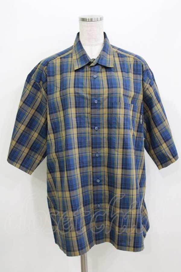 画像1: MILKBOY / CHECKED BOX SHIRTS  ブルーチェック H-26-03-30-062-MB-BL-KB-ZH (1)