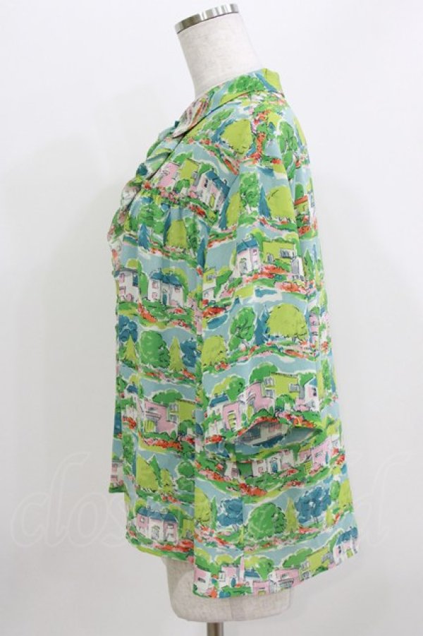 画像2: Jane Marple Dans Le Salon / Sunnyside town granny’s blouse  ブルーグレイ H-26-03-30-063-JM-BL-KB-ZH (2)