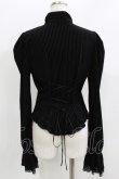 画像3: PUNK RAVE / MORGANA Womens Gothic Velvet Blouse S ブラック H-26-03-30-065-PU-BL-KB-ZH (3)