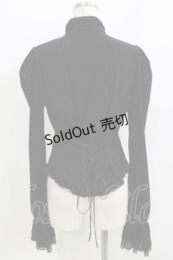 画像3: PUNK RAVE / MORGANA Womens Gothic Velvet Blouse S ブラック H-26-03-30-065-PU-BL-KB-ZH (3)