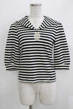 画像: Shirley Temple / ボーダーセーラーカットソー  ブラック H-26-03-30-071-ET-TO-KB-ZH