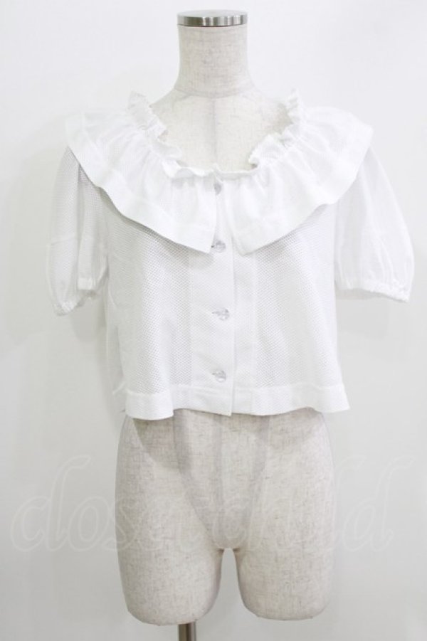 画像1: MILK / プチロックブラウス  オフ H-26-03-30-073-ML-BL-KB-ZH (1)
