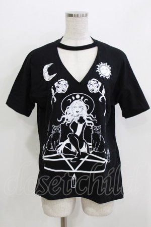 画像: Restyle / Witch＆Cats T-shirt S ブラック H-26-03-30-077-GO-TO-KB-ZH