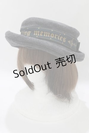 画像: Jane Marple / グログランリボンウールハット  グレー×グリーン H-26-03-30-079-JM-AC-KB-ZH