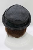 画像2: Jane Marple / グログランリボンウールハット  グレー×グリーン H-26-03-30-079-JM-AC-KB-ZH (2)