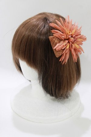 画像: Jane Marple Dans Le Salon / ストローコサージュコーム  茶 H-26-03-30-081-JM-AC-KB-ZH