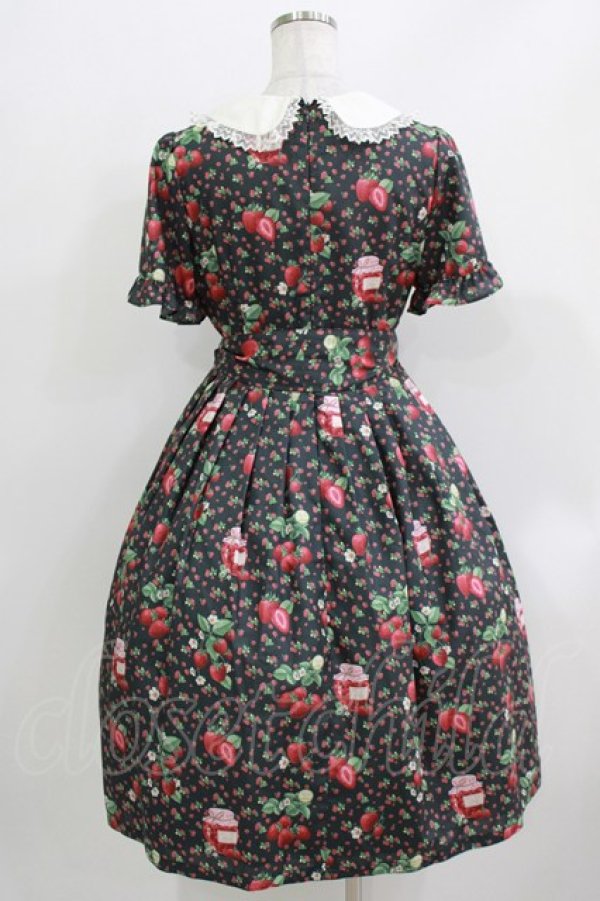 画像3: Melody BasKet / Strawberry jam丸襟ワンピース M ブラック H-26-03-30-001-LO-OP-KB-ZH (3)