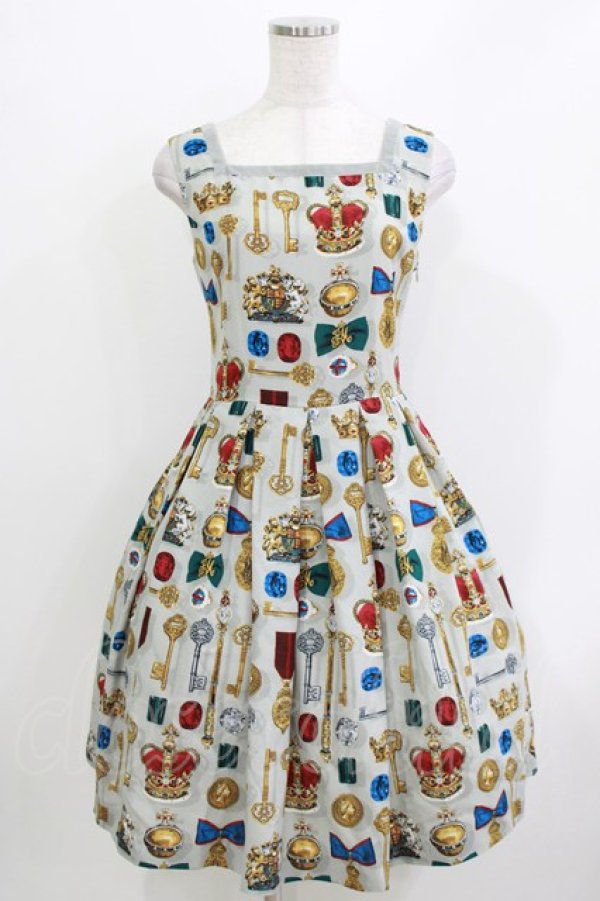 画像1: Jane Marple / Coronation Ceremonyのスクエアドレス  シルバーグレイ H-26-03-30-008-JM-OP-KB-ZH (1)