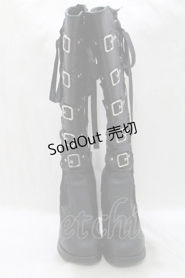 画像1: Demonia / CRYPTO-106ブーツ 9(約25.4cm) ブラック H-26-03-30-082-PU-SH-KB-ZH (1)