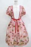 画像1: Melody BasKet / Strawberry picnicピンタックワンピース M レッド H-26-03-30-010-LO-OP-KB-ZH (1)