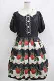 画像1: Leur Getter / Antique Lace Strawberry袖付きワンピース L ブラック H-26-03-30-002-LU-OP-KB-ZH (1)
