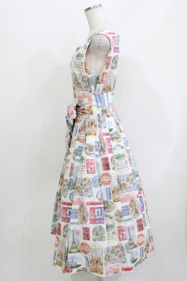 画像2: Jane Marple / Memories of Parisスクエアドレス  オフホワイト H-26-03-30-016-JM-OP-KB-ZH (2)