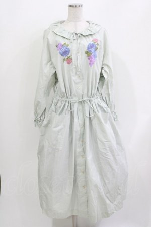 画像: Jane Marple Dans Le Salon / Jardin Des Fleurs Embroideryドレス  ミント H-26-03-30-020-JM-OP-KB-ZH